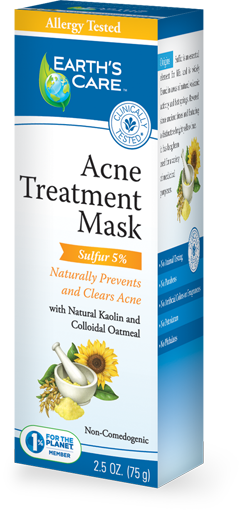 EARTH'S CARE: Acne Treatment Mask (5 Percent Sulfer) 2.5 oz